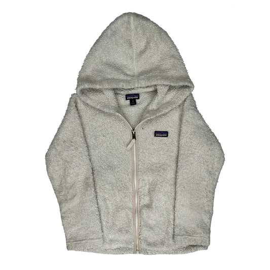 Age 7-8 Patagonia Hoodie - Small Cream Polyester