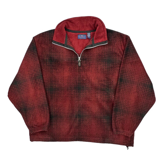 Gant Checked 1/4 Zip - 2XL Black Polyester