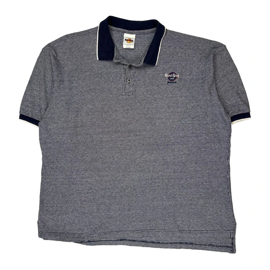 Hard Rock Cafe Polo Shirt - 2XL Grey Cotton