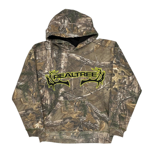 Realtree Camo Hoodie - Medium Khaki Cotton Blend