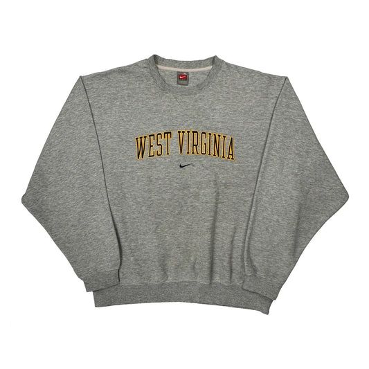 West Virginia Nike College Sweatshirt - XL Grey Cotton