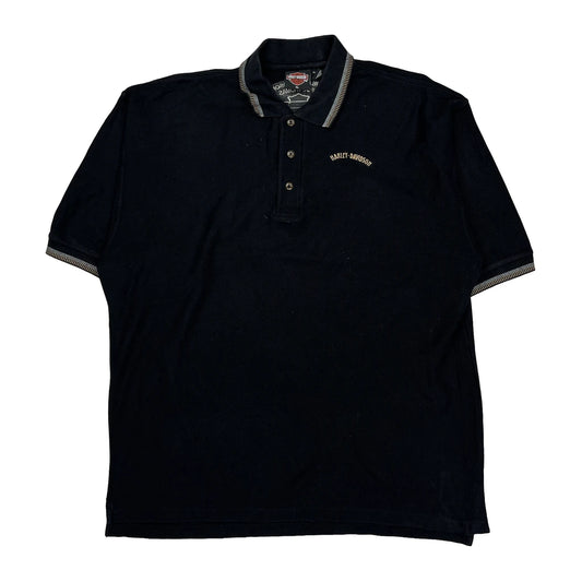 St. Thomas US Virgin Islands Harley Davidson Polo Shirt - XL Black Cotton
