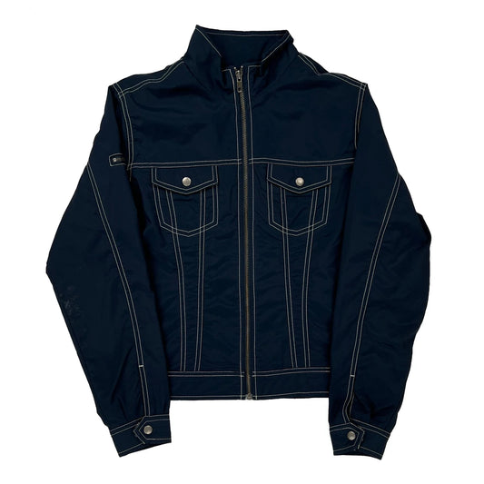 Nike Contrast Stitch Jacket - Medium Navy Polyester