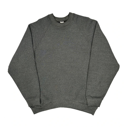Made In USA 90S Blank Fruit Of The Loom Sweatshirt - XL Grey Cotton Blend