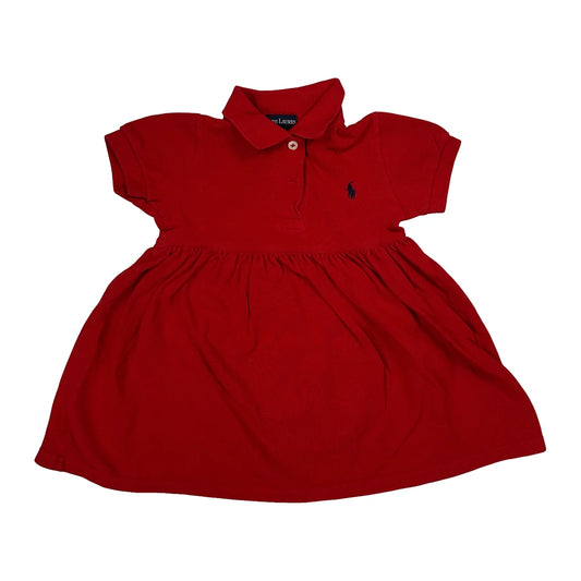 Vintage Age 6-12 Months Ralph Lauren Dress - 3XS Red Cotton