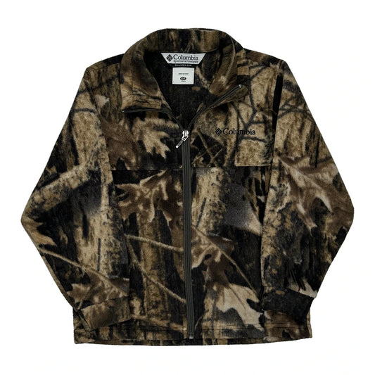Age 6-7 Columbia Camo Fleece Jacket - Medium Camo Polyester
