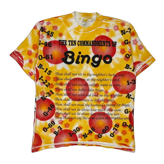 Single Stitch Bingo Accord Graphic T-Shirt - XL Yellow Cotton
