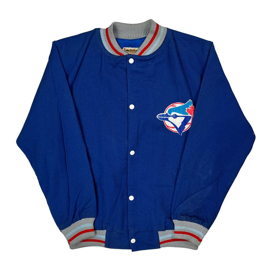 90S Made In USA Blue Jays Street Legends Graphic Varsity Jacket - Large Blue Cotton