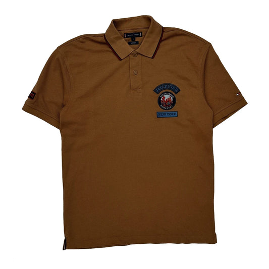 Vintage Tommy Hilfiger Polo Shirt - Small Brown Cotton