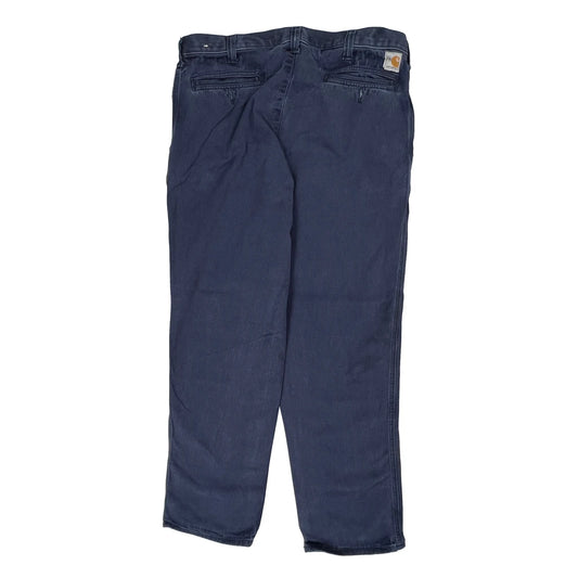 Carhartt Trousers - 36W 32L Navy Cotton