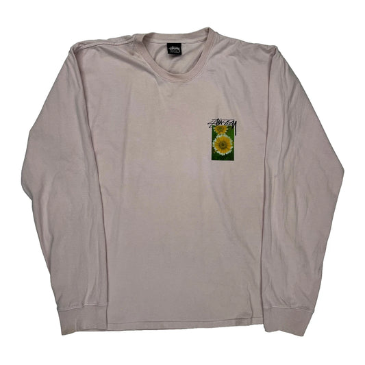 Stussy Floral Long Sleeve T-Shirt - Large Multicoloured Cotton