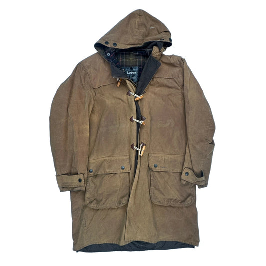 A869 Barbour Duffle Wax Jacket - XL Brown Cotton