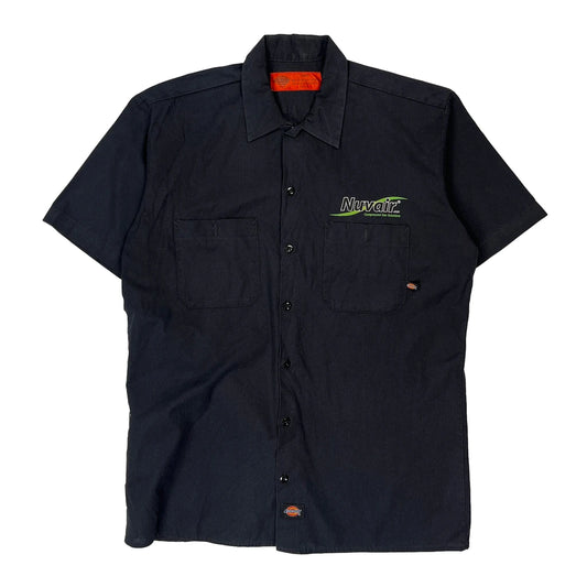 Vintage Compressed Gas Solutions Dickies Graphic Short Sleeve Shirt - Medium Black Cotton