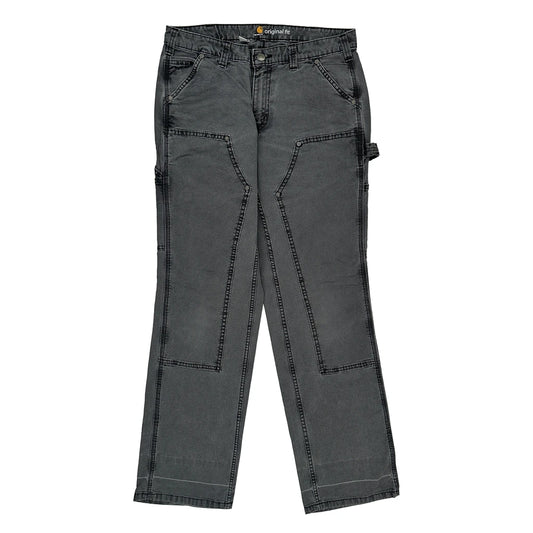 Carhartt Double Knee Carpenter Trousers - 30W UK 10 Grey Cotton