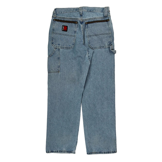 Wrangler Double Knee Carpenter Jeans - 30W 30L Blue Cotton