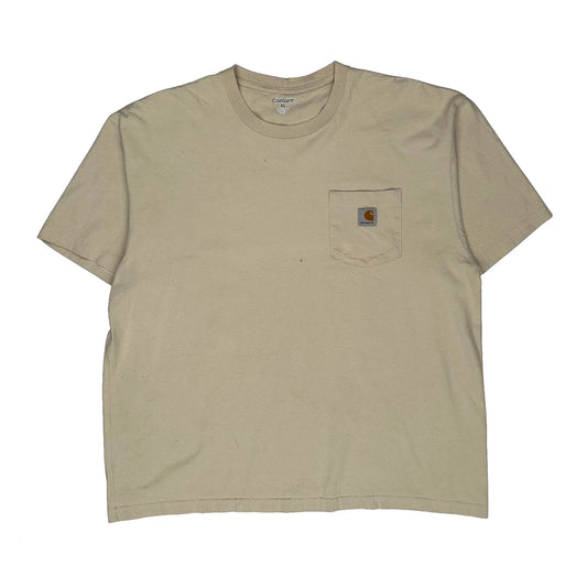 Carhartt T-Shirt - XL Beige Cotton