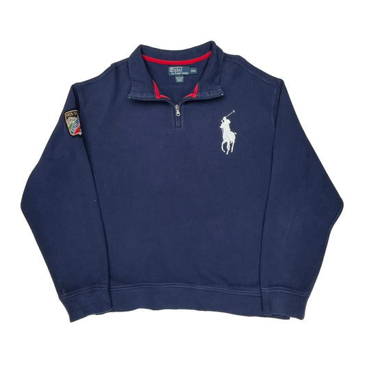 Polo By Ralph Lauren 1/4 Zip - 2XL Navy Cotton