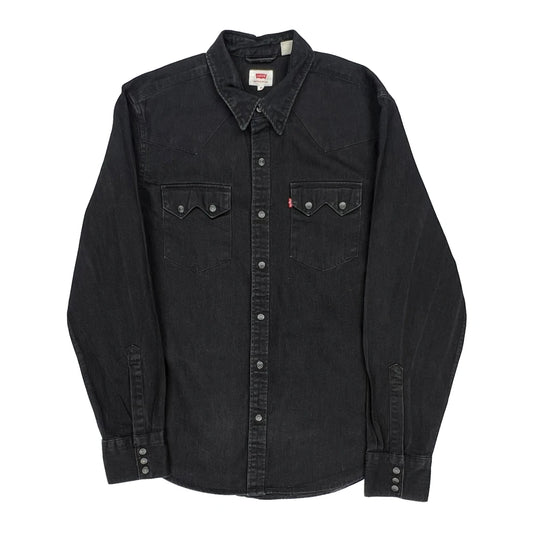 Levis Denim Shirt - Medium Black Cotton
