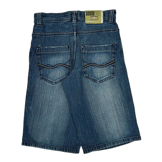 Southpole Baggy Denim Shorts - 31W 16L Blue Denim