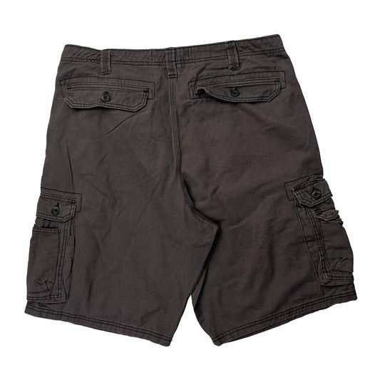 Lee Cargo Shorts - 34W 11L Grey Cotton