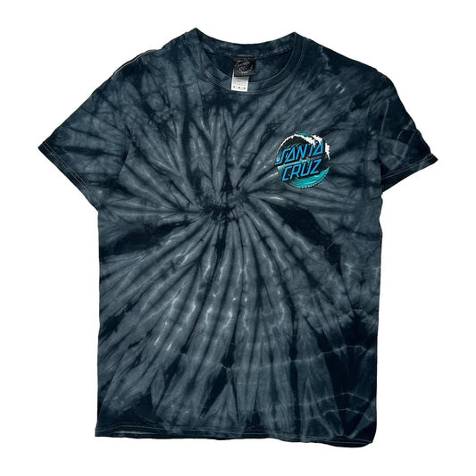 Santa Cruz Tie-Dye T-Shirt - Medium Black Cotton