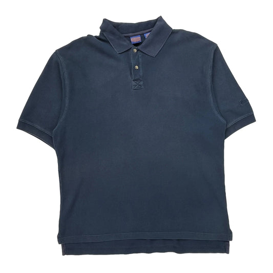 Pendleton Polo Shirt - Large Navy Cotton