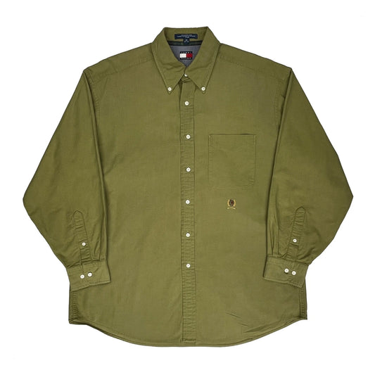 Tommy Hilfiger Shirt - Large Green Cotton