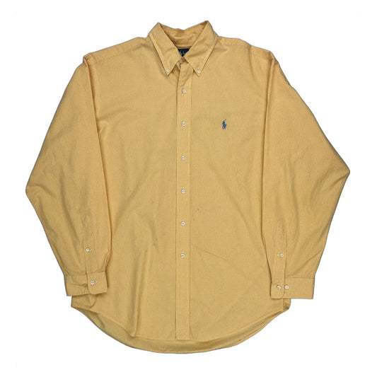 Vintage Ralph Lauren Checked Shirt - Large Yellow Cotton