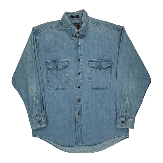 Chaps Ralph Lauren Denim Shirt - Large Light Wash Cotton