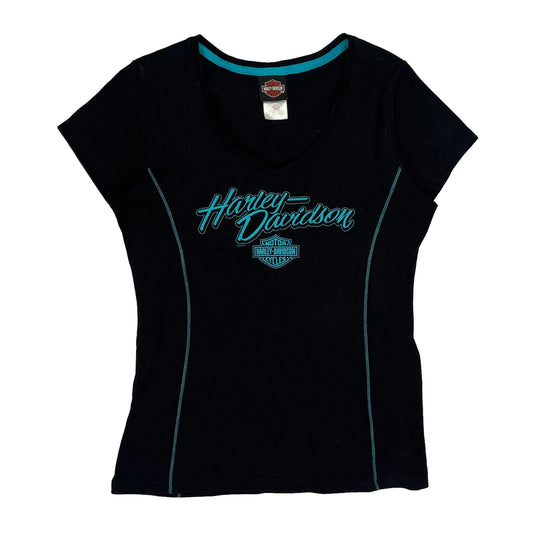 Motorcycles Harley Davidson Graphic T-Shirt - XL Black Cotton