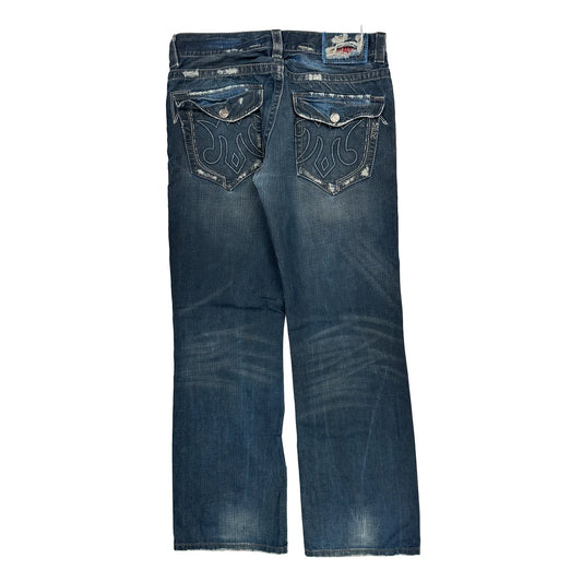 Mek Boot Cut Jeans - 34W 31L Blue Denim