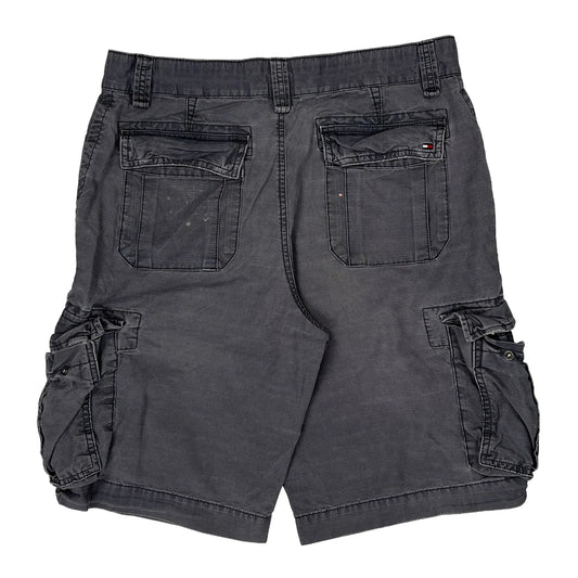 Vintage Tommy Hilfiger Cargo Shorts - 32W 11L Grey Cotton