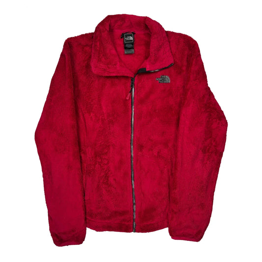 The North Face Fleece Jacket - Medium Red Polyester