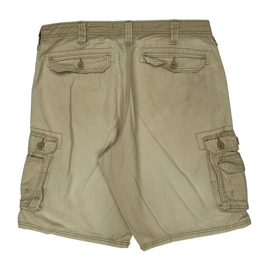 Lee Cargo Shorts - 34W 11L Beige Cotton