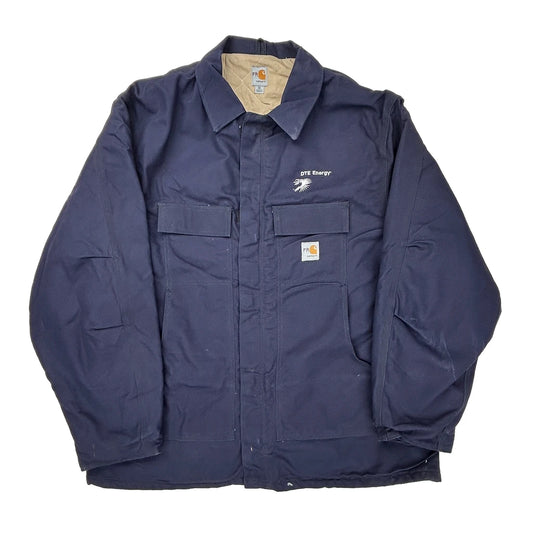 Dte Energy Carhartt Tall Jacket - 3XL Navy Cotton Blend