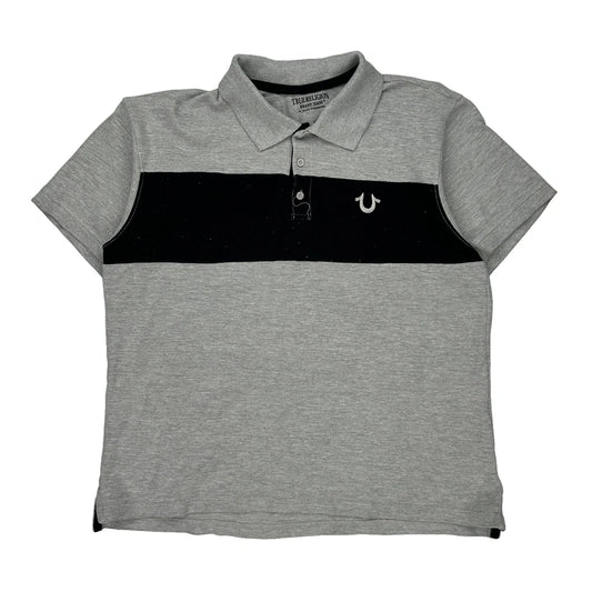 True Religion Polo Shirt - XL Grey Cotton
