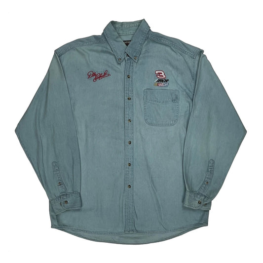 Nascar Racing Team Nascar Denim Shirt - XL Blue Cotton