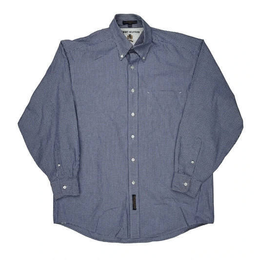 Tommy Hilfiger Checked Shirt - Medium Blue Cotton
