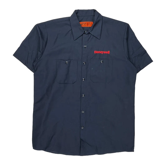 Honeywell Red Kap Short Sleeve Shirt - Large Navy Polyester Blend