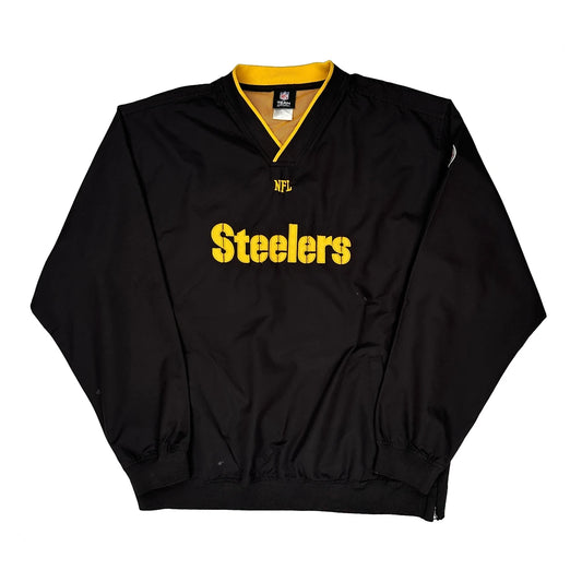Steelers Nfl Windbreaker - Large Black Polyester