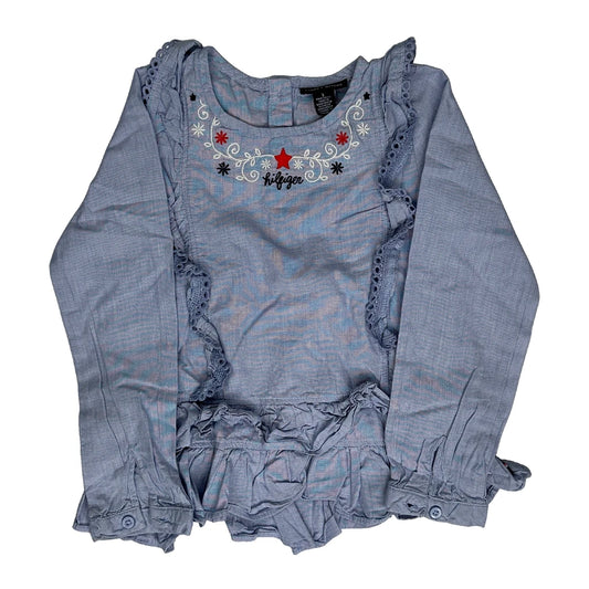 Age 5 Tommy Hilfiger Top - XS Blue Cotton