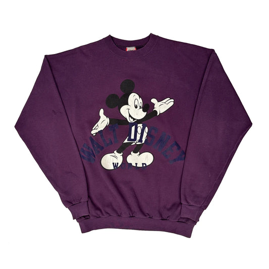 Walt Disney World Disney Cartoon Sweatshirt - XL Purple Cotton Blend
