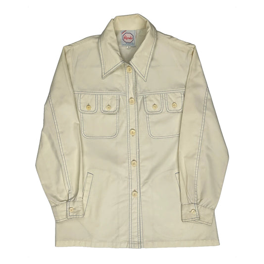70S Mr Murray Denim Jacket - Large Cream Cotton