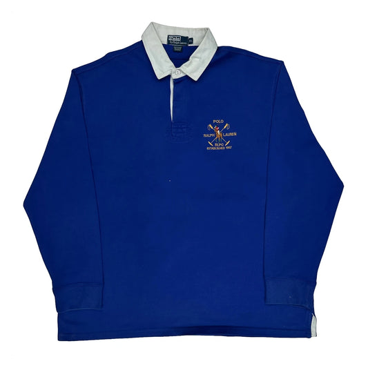 Vintage Rlpc Established 1967 Polo By Ralph Lauren Rugby Shirt - XL Blue Cotton
