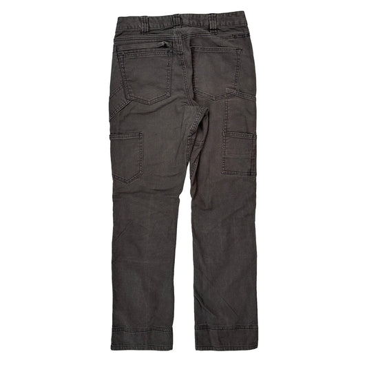 Dovetail Double Knee Cargo Trousers - 28W UK 8 Grey Cotton