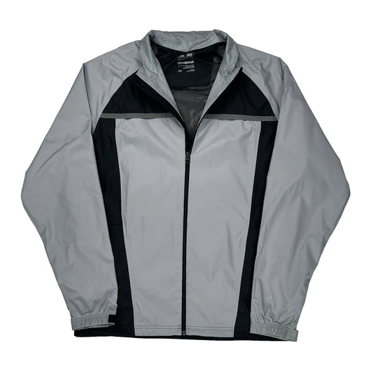 Adidas Windbreaker - Large Gray Polyester