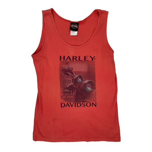Made In USA Harley Davidson Graphic Vest - XL Red Cotton