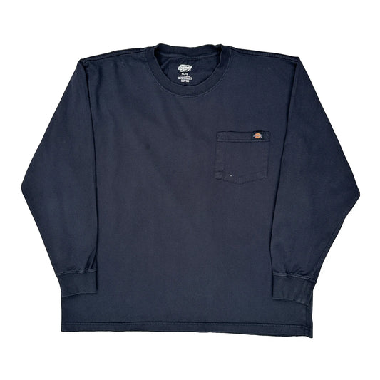Dickies Long Sleeve T-Shirt - XL Navy Cotton