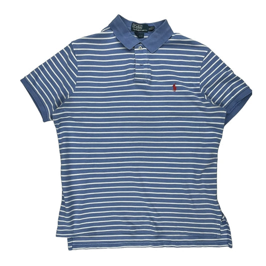 Polo By Ralph Lauren Striped Polo Shirt - XL Blue Cotton
