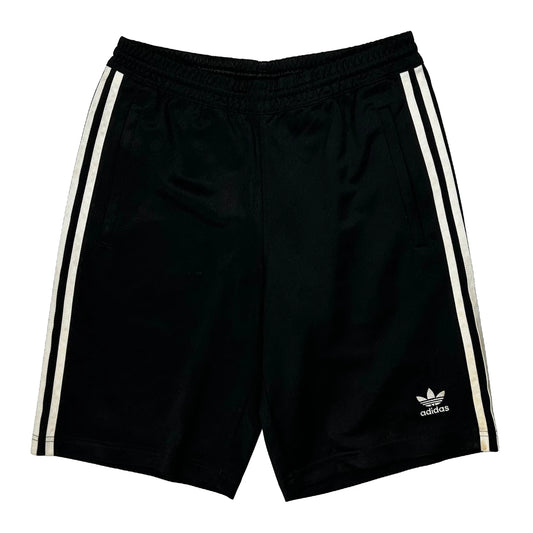 Adidas Striped Sport Shorts - Small Black Polyester